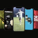 mobile phones showing images of Herbalife sports nutrition products and Ronald with a football